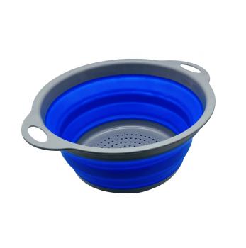Silikon Küchenhelfer faltbares Sieb 22 cm blau