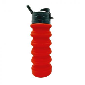 Silikon Küchenhelfer faltbare Trinkflasche rot