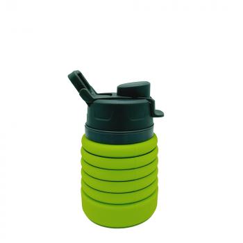 Silikon Küchenhelfer faltbare Trinkflasche grün