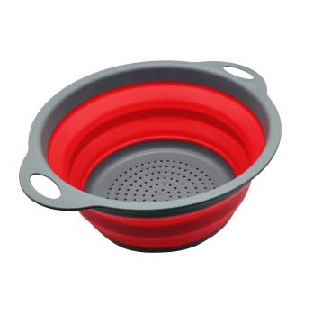 Silikon Küchenhelfer faltbares Sieb 22 cm rot