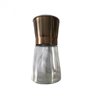 Küchenhelfer Gewürzmühle mit Glasbehälter kupfer