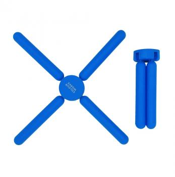 Silikon Küchenhelfer klappbarer Untersetzer blau