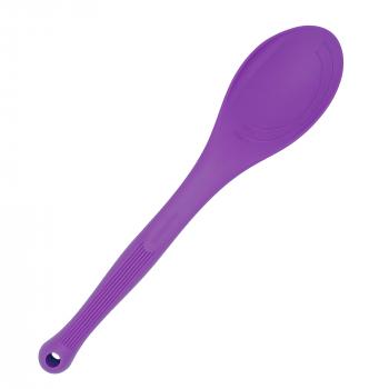 Silikon Küchenhelfer Löffel mit Messmarkierungen 29 cm lila