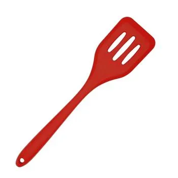 Silikon Küchenhelfer Schlitzwender mittel 28 cm rot