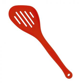 Silikon Küchenhelfer Schlitzwender mit Seitenrand rot