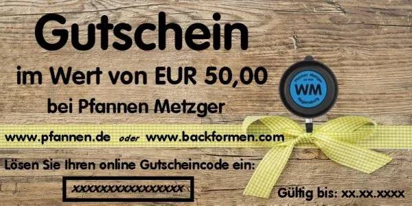 Gutschein im Wert von 50,- €
