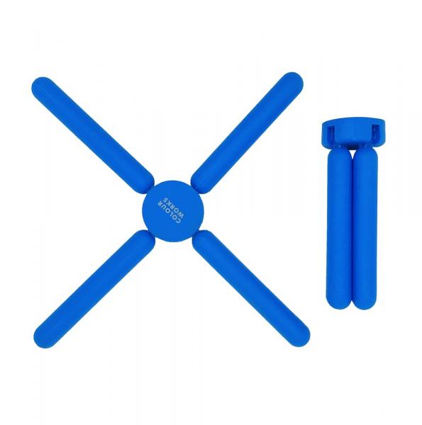 Silikon Küchenhelfer klappbarer Untersetzer blau