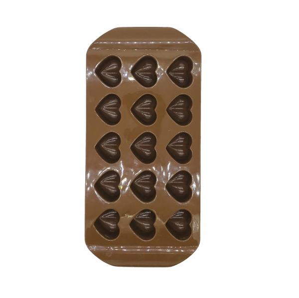 Silikonform Pralinenform Herz  Vorderseite