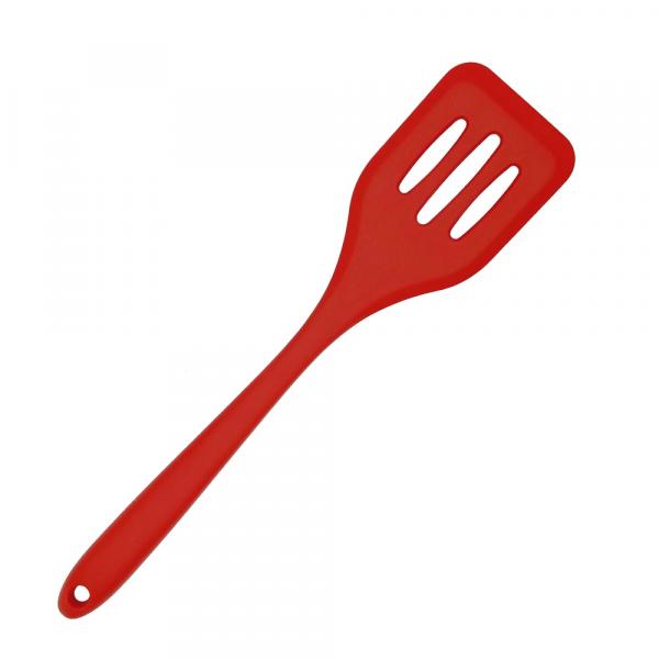 Silikon Küchenhelfer Schlitzwender mittel 28 cm rot