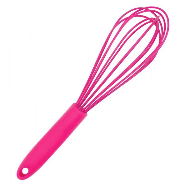 Silikon Küchenhelfer Schneebesen 25 cm pink