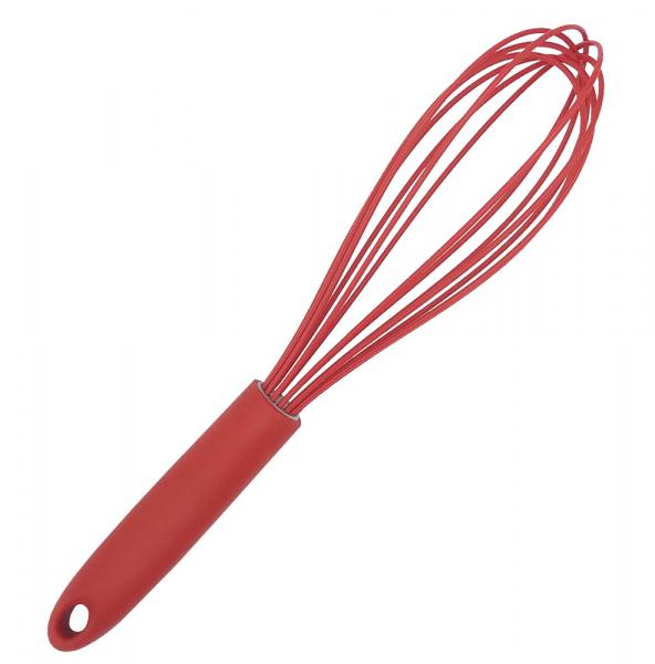 Silikon Küchenhelfer Schneebesen 25 cm rot