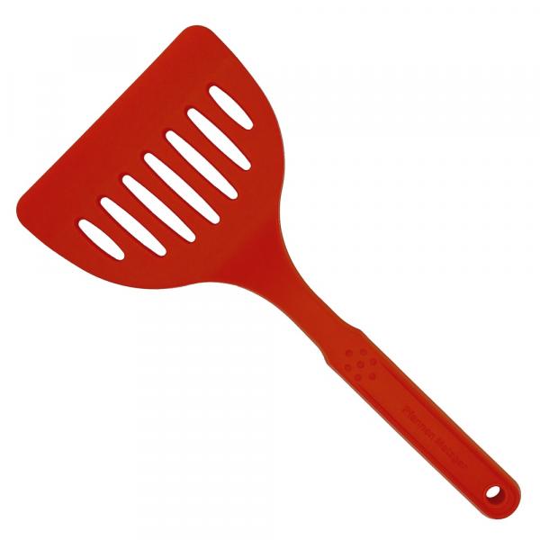 Silikon Küchenhelfer Schlitzwender breit 26 cm rot