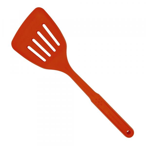Silikon Küchenhelfer Schlitzwender schräg 31 cm rot