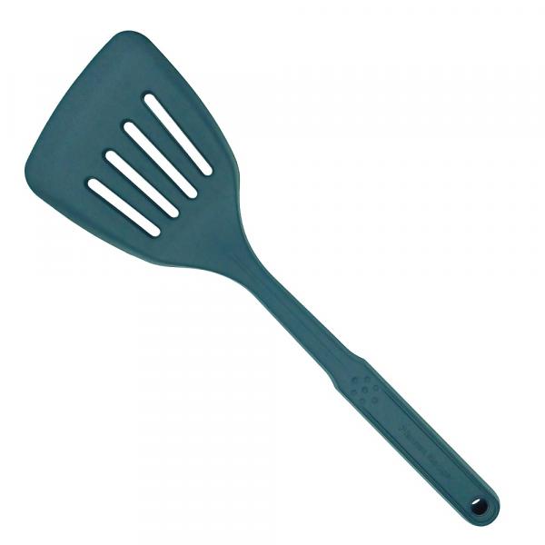 Silikon Küchenhelfer Schlitzwender schräg 31 cm schwarz